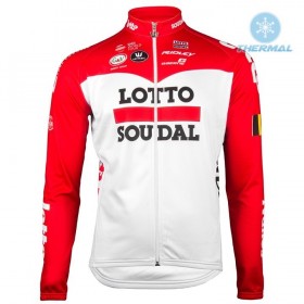 Tenue Cycliste Manches Longues et Collant à Bretelles 2018 Lotto Soudal Hiver Thermal Fleece N001